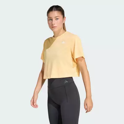 adidas Gym & Training Áo Thun Tập Luyện Dáng Boxy Train Essentials Nữ trái cam KB7909