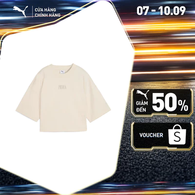 Áo Thun Thời Trang PUMA Nữ PREMIUM ESS Graphic Tee Alpine Snow Màu Trắng