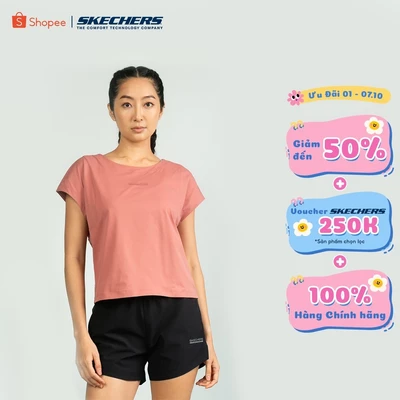 Áo Thun Tay Ngắn Nữ Skechers Walking Performance Short Sleeve Tee - SP325W299-WR01