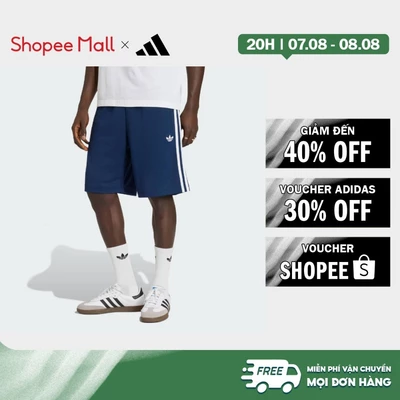 [Duy nhất 8.8 - VOUCHER 30%]adidas Phong cách sống Quần Short LƯỚI ADICOLOR Nam Màu xanh da trời KE0834