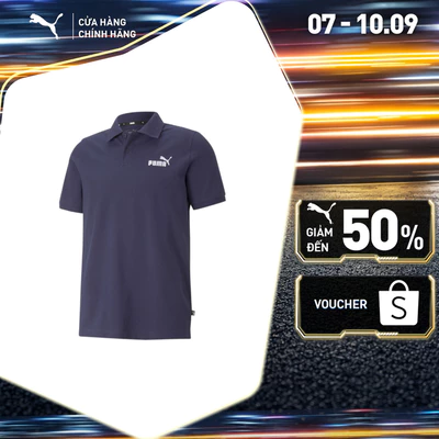 Áo thun polo PUMA Nam Essentials Pique Polo Peacoat Màu Xanh