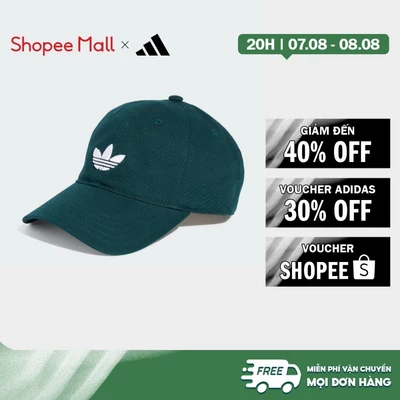 [Duy nhất 8.8 - VOUCHER 30%]adidas Phong cách sống Mũ Bóng Chày Ba Lá Classic Adicolor Unisex màu xanh lá JZ4929