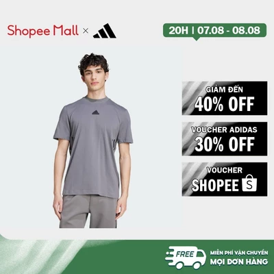 [Duy nhất 8.8 - VOUCHER 30%]adidas Phong cách sống Áo Thun 3 Sọc Future Icons Nam Xám JI6325