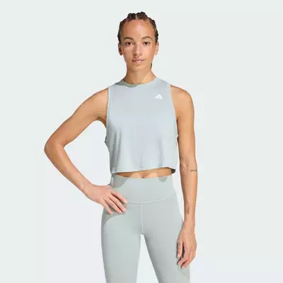 adidas Gym & Training Áo Tank Top Tập Luyện Dáng Boxy Train Essentials Nữ màu xanh lá KB7920