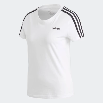 adidas Phong cách sống Áo Thun 3 Sọc Essentials Nữ trắng GH7887