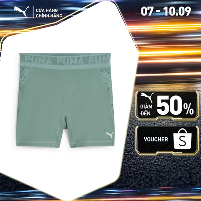 Quần Short Tập Luyện PUMA Nữ LACE HW 5" SHORT TIGHT Green Moon Màu Xanh Lá