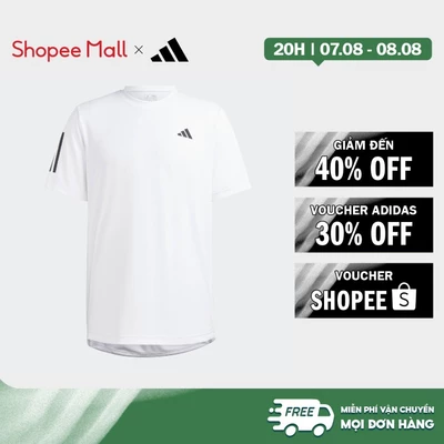 [Duy nhất 8.8 - VOUCHER 30%]adidas Quần vợt Áo Thun Tennis 3 Sọc Club Nam trắng HS3261