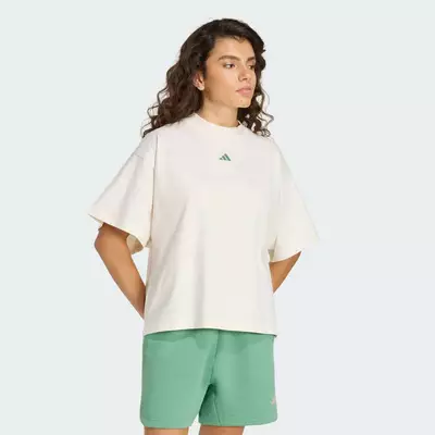 adidas Phong cách sống ÁO THUN 3 STRIPES STUDIO BOYFRIEND Nữ trắng HZ0858
