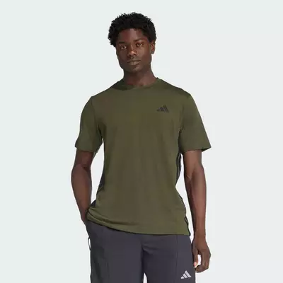 adidas Gym & Training Áo Thun 3 Gạch Train Essentials Training Feelready Nam màu xanh lá JX2748