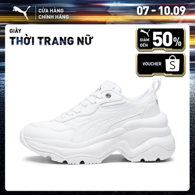 Giày Thời Trang PUMA Nữ Cilia Wedge White-Silver Màu Trắng
