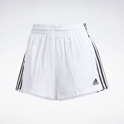 adidas Phong cách sống Quần Short Dệt 3 Sọc Essentials Nữ trắng HA7154