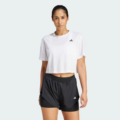 adidas Gym & Training Train Essentials Boxy Workout Tee Women White JC9556