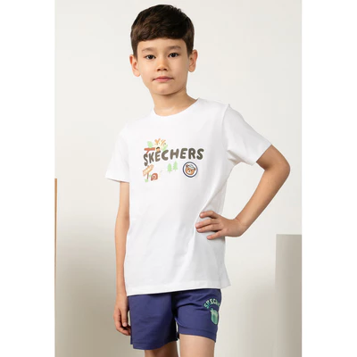 Áo Thun Tay Ngắn Bé Trai Skechers Urban Outdoor Short Sleeve Tee - SL325B268-0019 Online Sale
