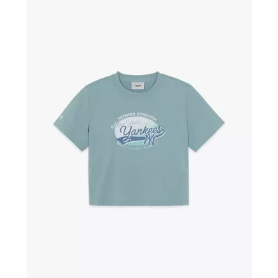 MLB - Áo croptop nữ cổ tròn tay ngắn Vintage Graphic 3FTSX0663-50MTL
