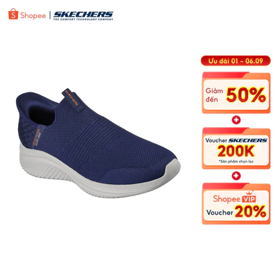 Giày Thể Thao Nam Skechers Slip-ins Sport Ultra Flex 3.0 Smooth Step Thường Ngày-232450-NVY Air-Cooled Memory Foam