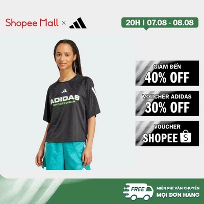 [Duy nhất 8.8 - VOUCHER 30%]adidas Phong cách sống Áo Thun Jacquard Tiro x Common Goal Nữ Đen JL9212