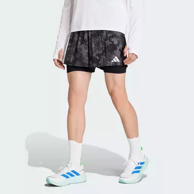 adidas Chạy Quần Short adi365 Spray Dye 2 Trong 1 Nam Xám KA0315