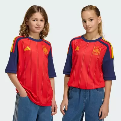 adidas Bóng đá Áo Đấu Sân Nhà Tây Ban Nha 26 Cho Thiếu Niên Trẻ em Đỏ JZ5757