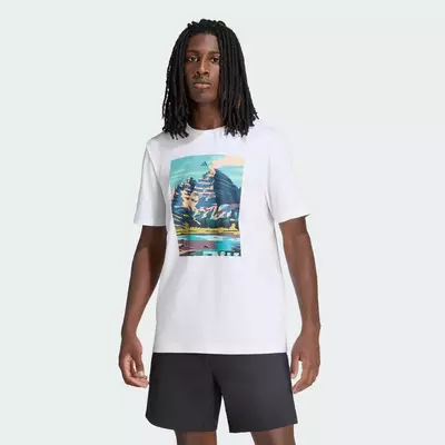 adidas Hiking ÁO THUN GRAPHIC TERREX NATURE AWAITS Nam trắng KS2534