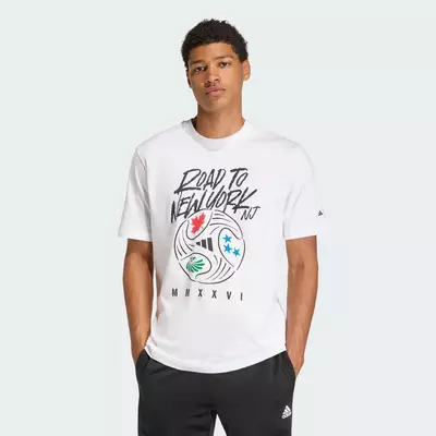 adidas Phong cách sống Áo Thun Graphic Road To NY NJ Giải Vô Địch Bóng Đá Thế Giới FIFA 26™ Nam trắng KB2535