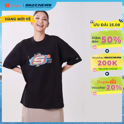 Áo Thun Tay Ngắn Unisex Skechers Skechers X Cloakwork Short Sleeve Tee - SL326U665-0018