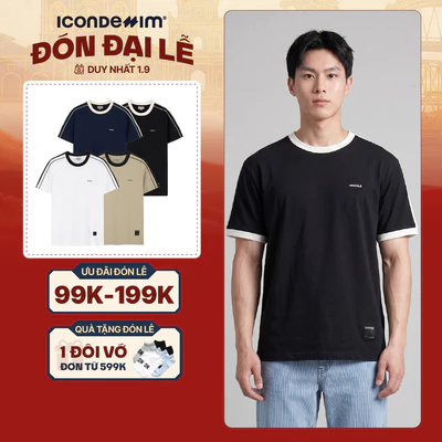 Áo Thun Nam ICONDENIM Họa Tiết Phối Viền Orgnls Take A Move Form Regular ATID0367