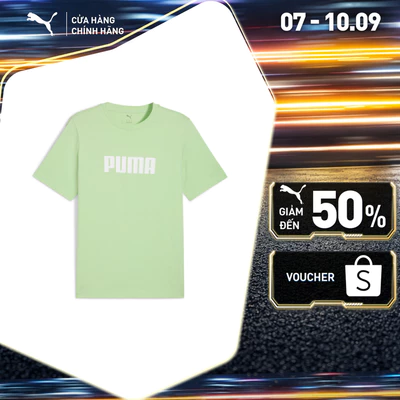 Áo Thun Thời Trang Ngắn Tay PUMA Nam ESS Logo Tee Light Mint Màu Xanh Lá