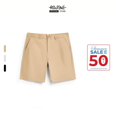 Quần Short Kaki Nam Trơn Form Straight - Routine 10F25PSH008
