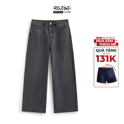 Quần Jeans Nam Form Wide Leg - Routine 10F25DPA012