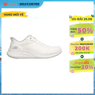 [ĐỘC QUYỀN ONLINE] Giày Thể Thao Nữ Skechers Slip-Ins BOBS Sport Moda Flex Inspiring Me Thường Ngày - 117736-WHT