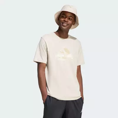 adidas Lifestyle CAMO MODERN LOGO GRAPHIC T-SHIRT Men Beige JZ7495