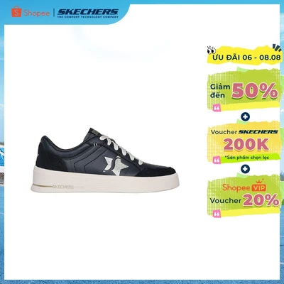 [ĐỘC QUYỀN ONLINE] Giày Thể Thao Nữ Skechers Court Classics Hiland Illuminated Neutrals-185176-BLK