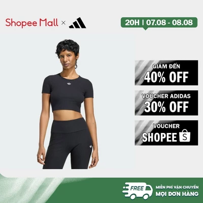 [Duy nhất 8.8 - VOUCHER 30%]adidas Lifestyle ESSENTIALS RIB TEE Women Black KR3601