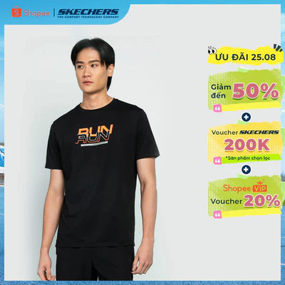 Áo Thun Tay Ngắn Nam Skechers Running Performance Short Sleeve Tee - SP325M274-0018 Online Sale