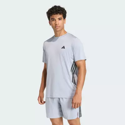 adidas Gym & Training ÁO THUN 3 GẠCH TECH ESSENTIALS WORKOUT Nam Xám KQ7487