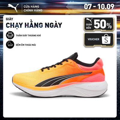 Giày Chạy Bộ PUMA Unisex Scend Pro Sun Stream-Sunset Glow Màu Cam