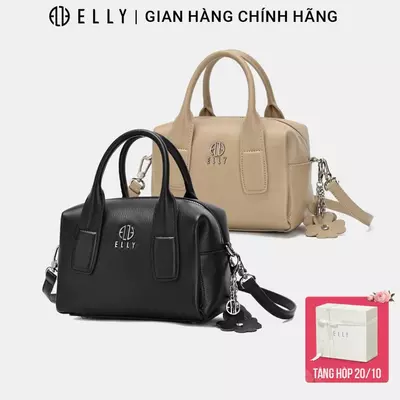 Túi xách nữ da thật ELLY ET210 túi xách tay đeo chéo đeo vai cao cấp thanh lịch