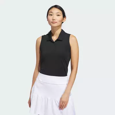adidas Đánh gôn Áo Polo Trơn Không Tay Ultimate365 Nữ Đen IN2536