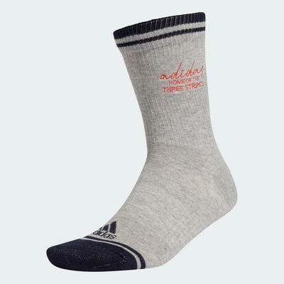 adidas Phong cách sống Tất Cao Cổ Thêu Họa Tiết Lót Đệm Collegiate Sportswear Unisex Xám IW5545