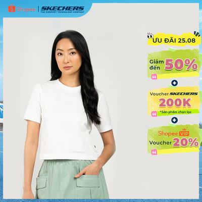 Áo Thun Tay Ngắn Nữ Skechers Urban Outdoor Short Sleeve Tee-SL325W446-00QF Online Sale