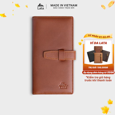 Ví nam da bò Lata (Thời trang nam đựng namecard - Ví da thật LVN78)