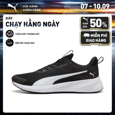 Giày Chạy Bộ PUMA Unisex Flyer Lite 4 Black-White Màu Đen