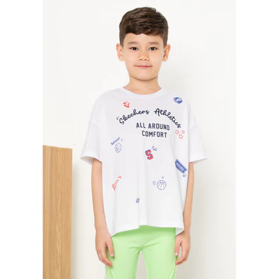 Áo Thun Tay Ngắn Trẻ Em Skechers Basketball Culture Short Sleeve Tee - SL325K263-0019 Online Sale