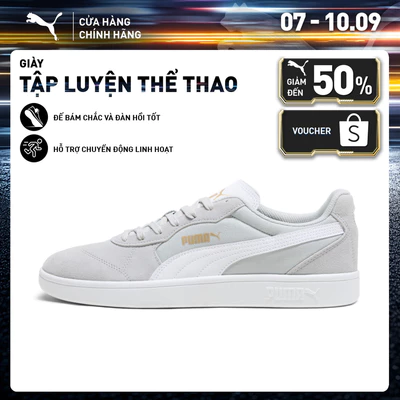 Giày Thể Thao PUMA Unisex Astro Play Flat Light Gray-White Màu Xám