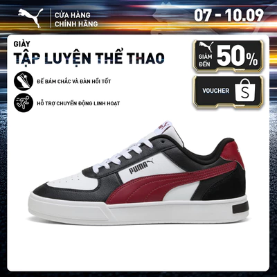 Giày Thể Thao PUMA Unisex Caven Mix White-Intense Red-Black Màu Trắng