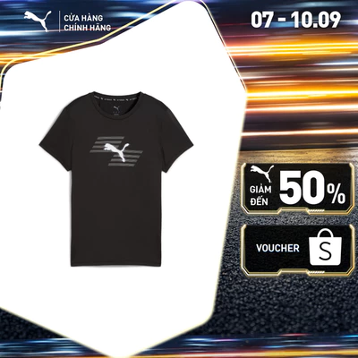 Áo Thun Tập Luyện PUMA Nữ W HYROX POLY GRAPHIC TEE Black Màu Đen