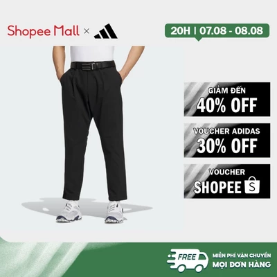 [Duy nhất 8.8 - VOUCHER 30%]adidas Golf Twistweave Pinstripe Ankle Pants Men Black JG1342