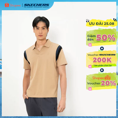 Polo Tee Nam Skechers Basketball Culture Polo Tee-SL325M376-02FX Online Sale