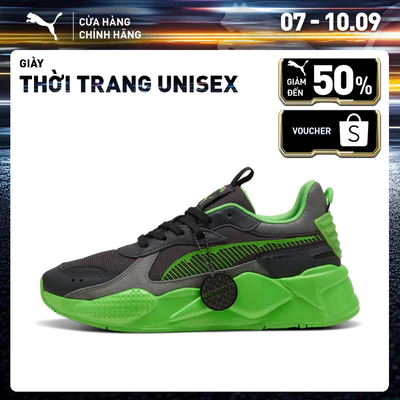 Giày Thời Trang PUMA Unisex RS-X TMNT Black-Leafy Green Màu Đen