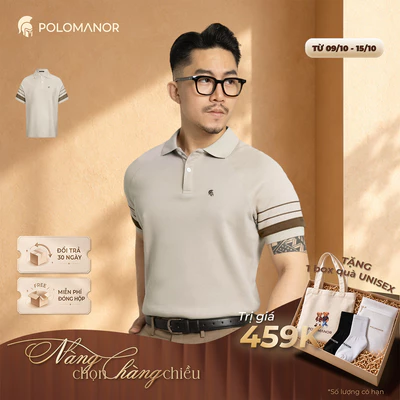 Áo polo nam THOMAS vải cá sấu cotton interlock xuất xịn, nam tính thanh lịch sang trọng - POLOMANOR